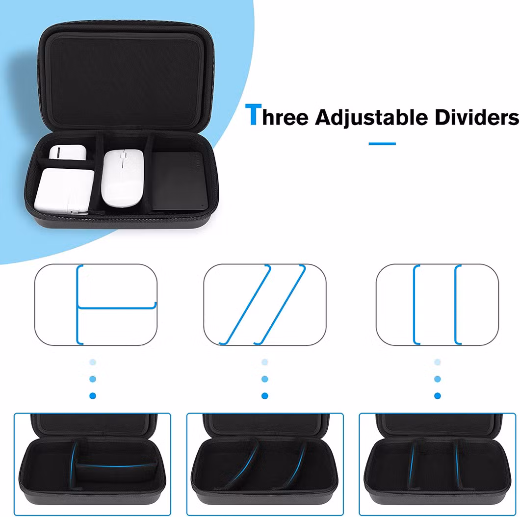 Hard Travel Electronic MacBook Power Adapter Chargers Cables Power Bank Apple Magic Mouse Apple Pencil USB Flash Disk SD Card Small Portable Organizer Case