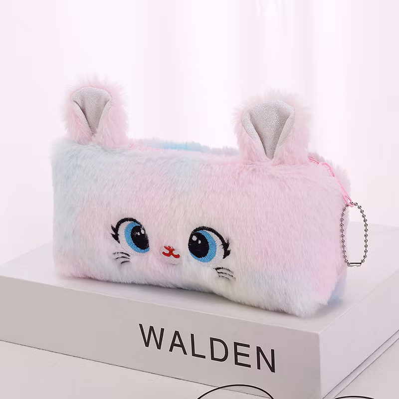 Newest Cat Pattern Large Capacity Zipper Pen Bag Student Stationery Pencil Case