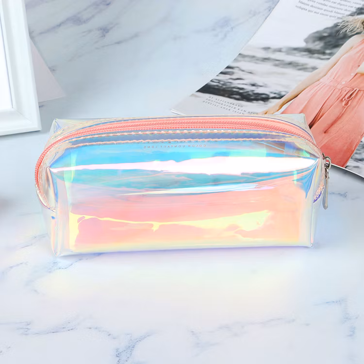 Cool Laser Transparent Fresh Artist Storage Bag Round Shape Pencil Bag