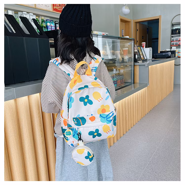 Cute Fashion Flower Printed Kindergarten Kids School Bag