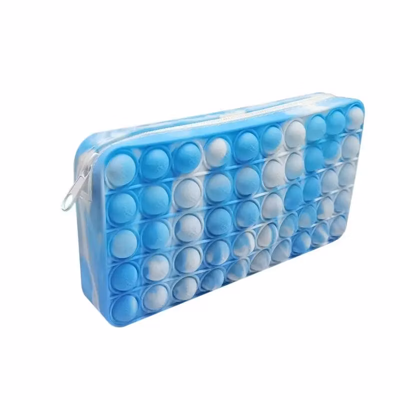 New Design Decompression Poppet Fidget Pencil Case for Tangle Bubble Silicone Pen Case Pops up Fidget Popper Pencil Pouch