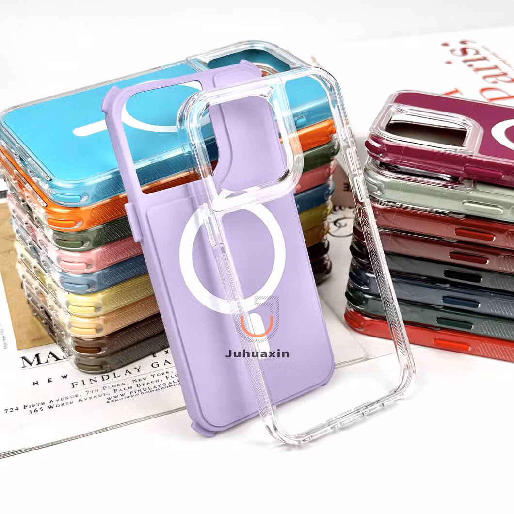 Solid Color Drop Resistant 2-in-1with Magsafe Phone Case for iPhone 16 15 14 13 12 11