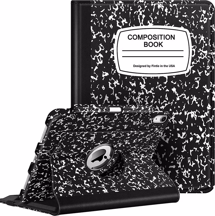 Shockproof Color Drawing with Pencil Holder Rotating Case for iPad Air 5th Generation 2022/Air 4th Generation 2020 10.9 Inch