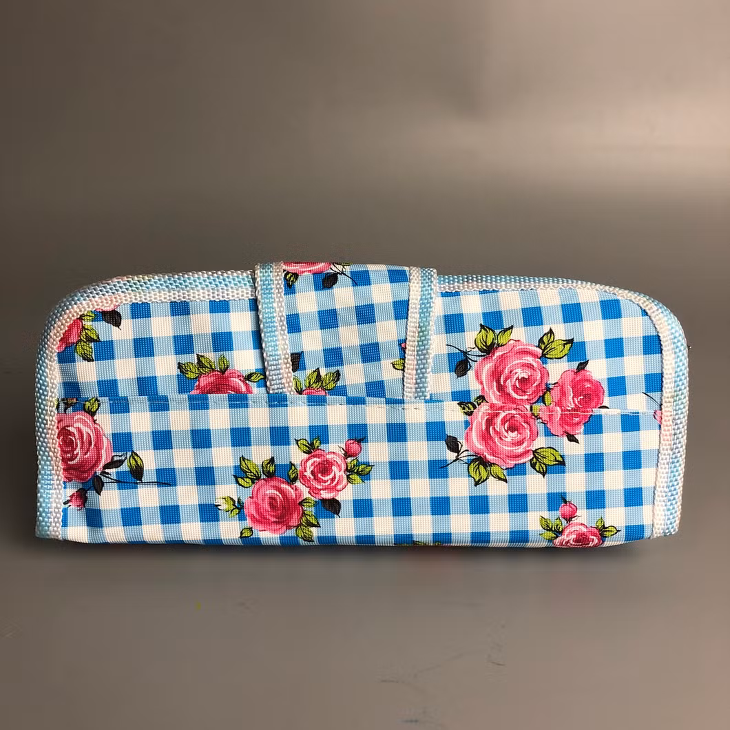 Hot Selling Flower Multifunctional Oxford Cloth Pencil Box for Girls