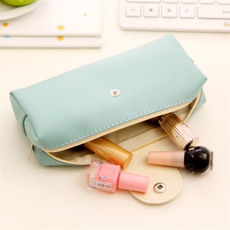 Wide Use PU Zipper Kawaii Triangle Pencil Bag Pencil Case for Promotion Gift