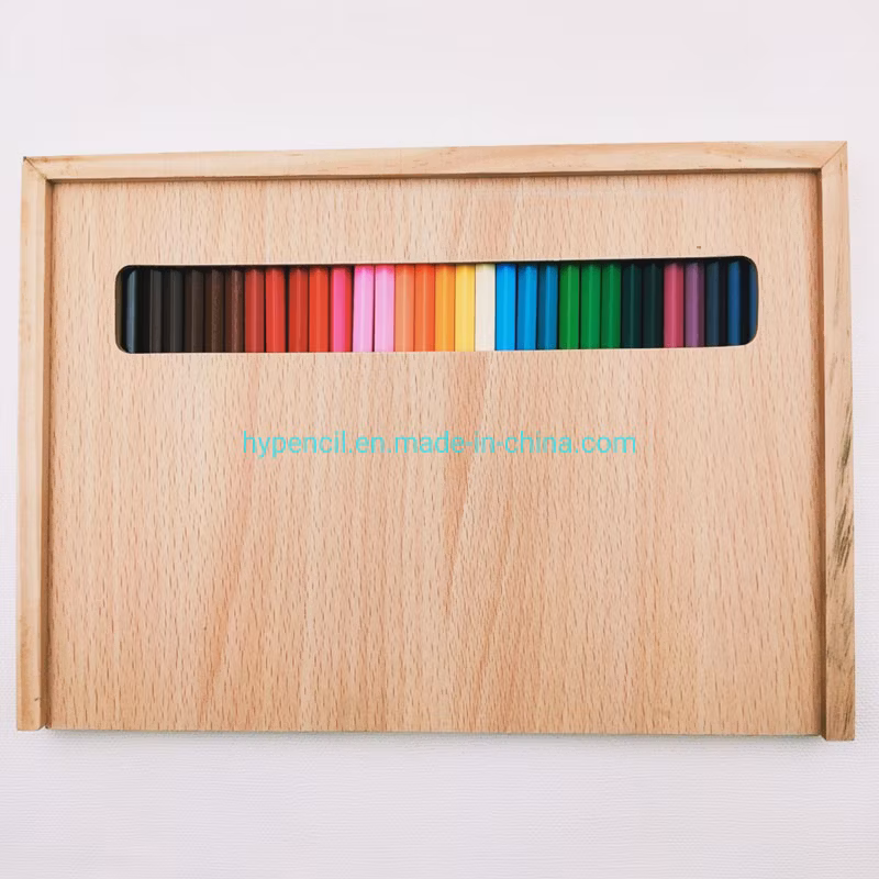 Art Supplies Set of 36 Colour Pencils in Wooden Case