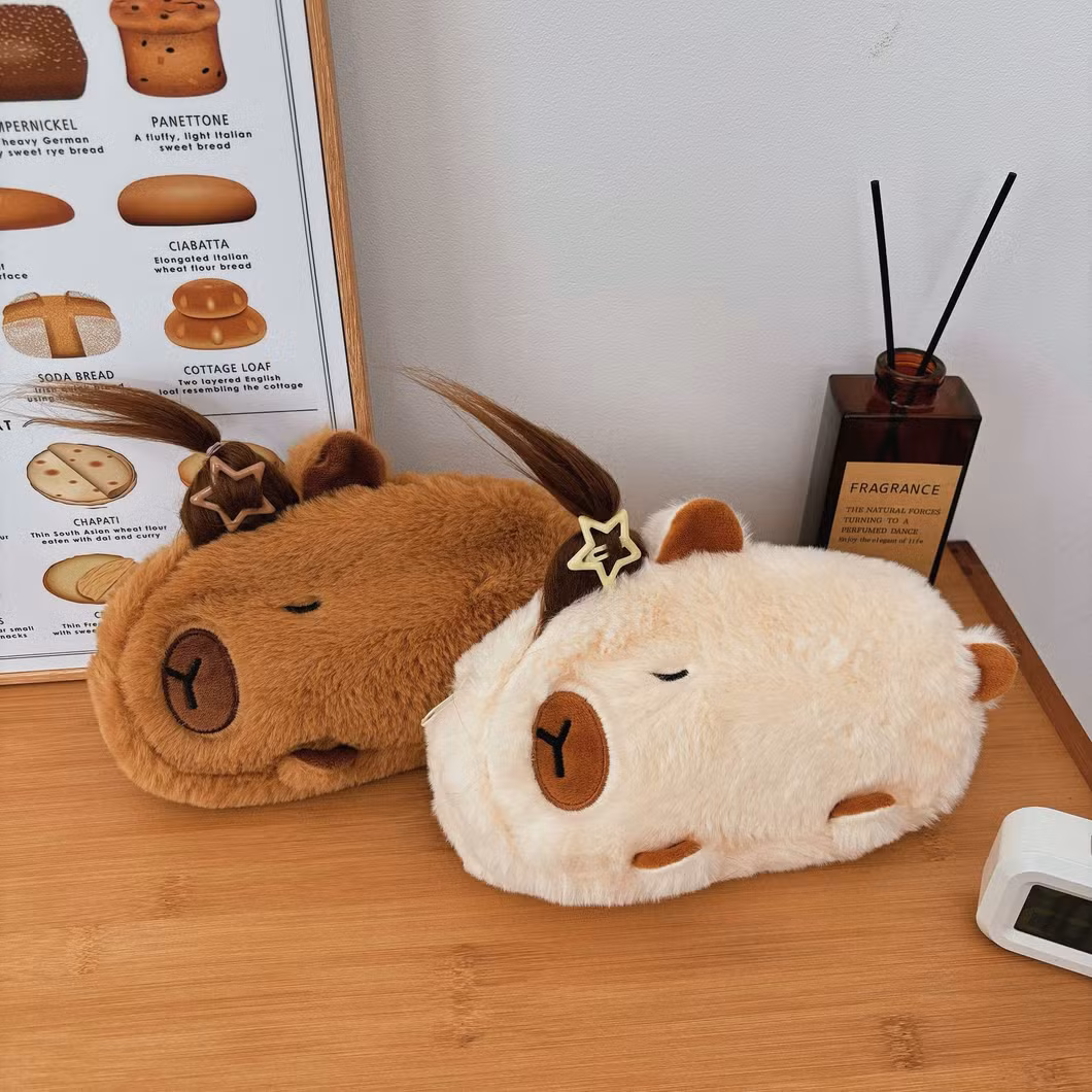 Large Capacity Pencil Bag Capybara Cartoon Multi-Function Pen Bag