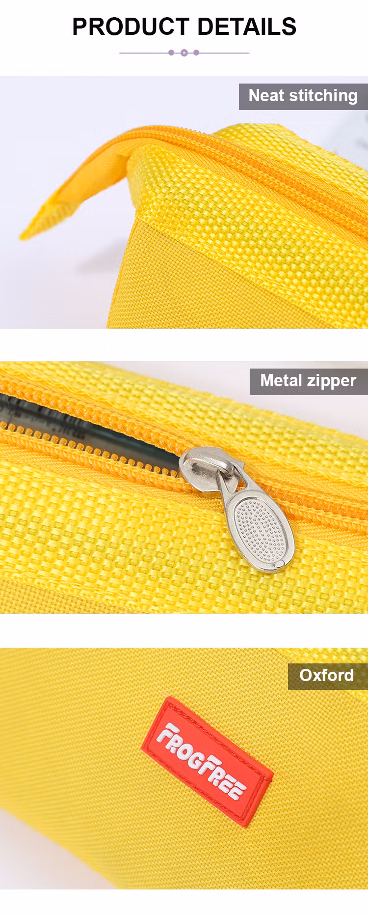 High-Appearance Custom Factory Wholesale Pencil Bags Portable Male Female Student Pen Case Educational Institutions Hot Factory