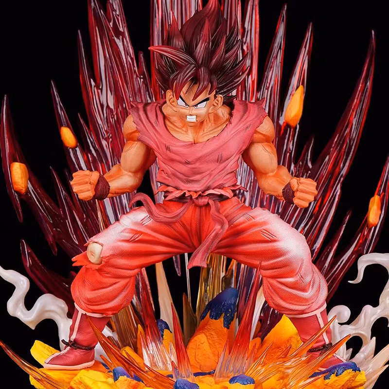 Drgon Ball Z Ten Times The World King Boxing Son Goku Gas Squat Red Animation Model Decoration Cartoon-Character