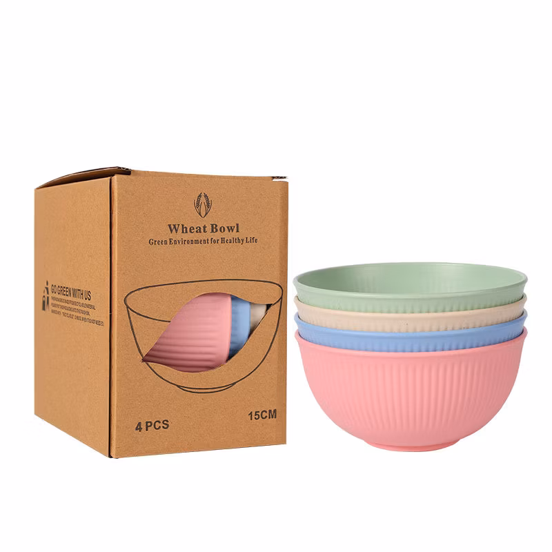 Wheat Straw Rice Bowl Home Student Canteen Soup Bowl Salad Bowl