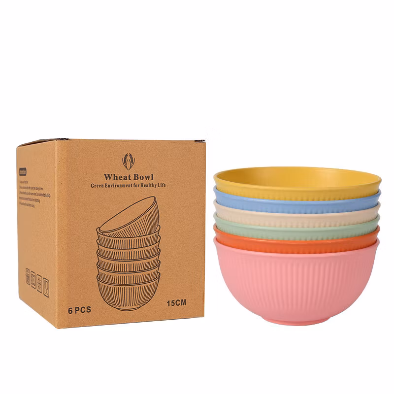 Wheat Straw Rice Bowl Home Student Canteen Soup Bowl Salad Bowl