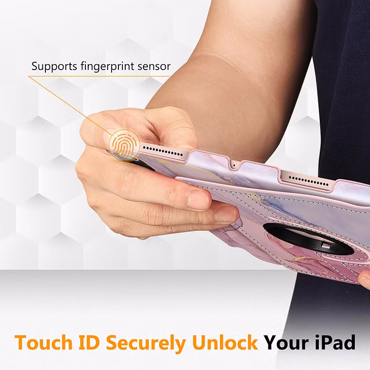 Shockproof Color Drawing with Pencil Holder Rotating Case for iPad Air 5th Generation 2022/Air 4th Generation 2020 10.9 Inch
