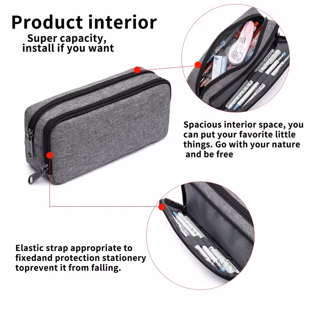 Hand-Carrying Oxford Cloth Pencil Case Large Capacity Pencil Bag Storage Creative Opening Season Stationery