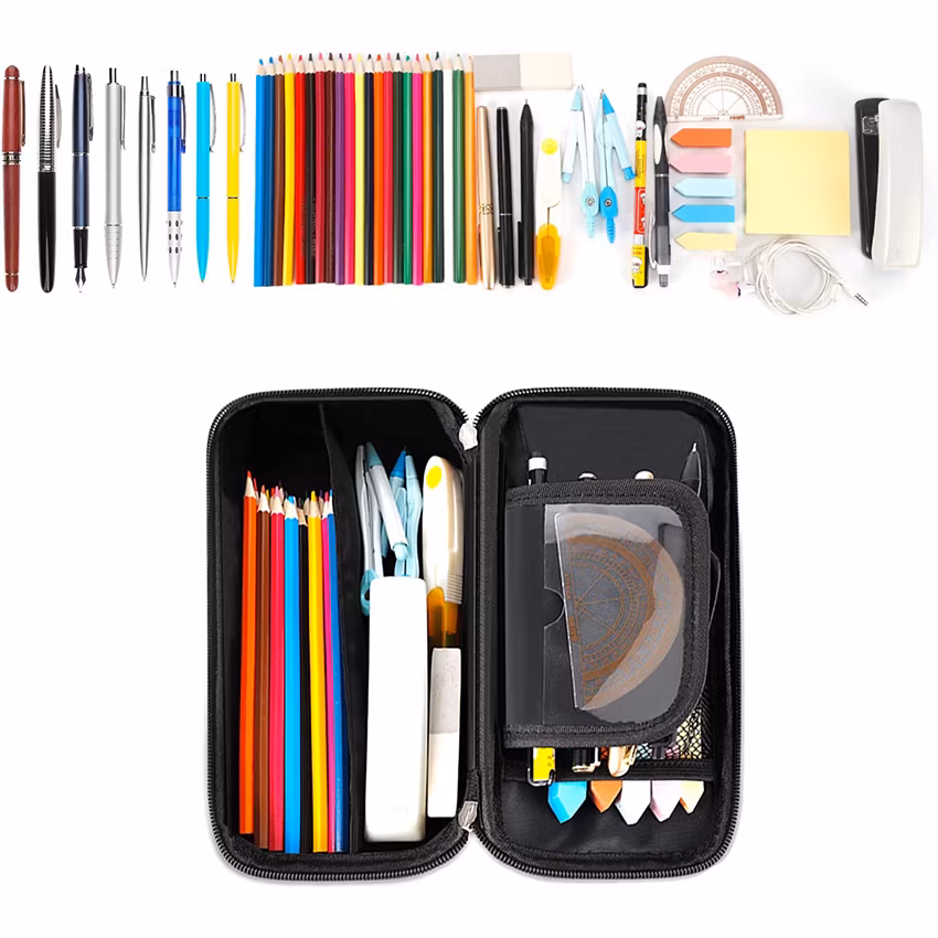 Big Capacity Pencil Case, Oxford Cloth Pencil Bag Storage Pouch Pen Pencil Marker Stationery Bag Holder for Middle High School College and Office Pen Bag