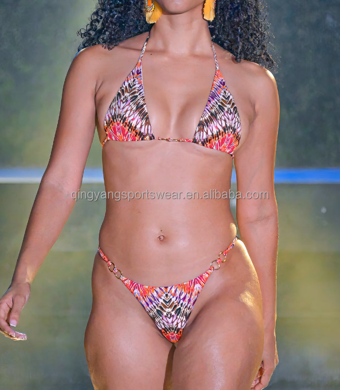 Hot Girls Sexy Print Bikini Bandage Beauty Sexy Young Girls in Bikini