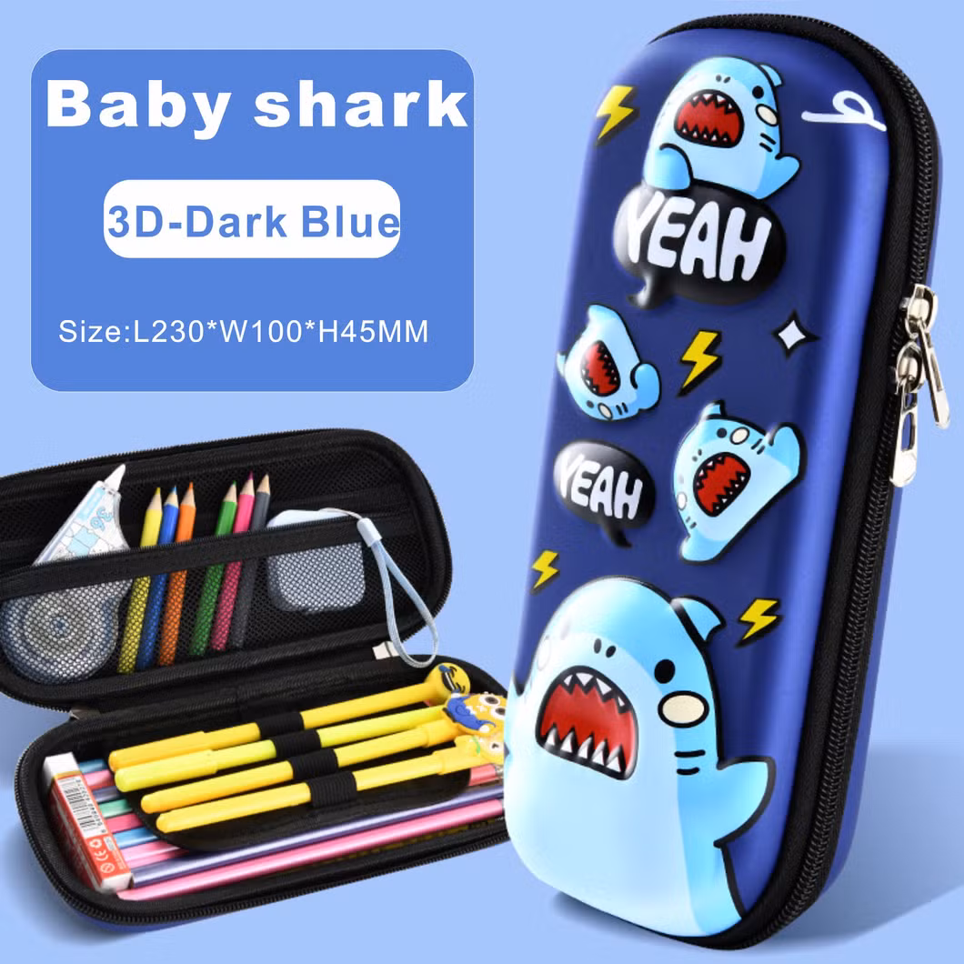 3D EVA Cartoon Unicorn Pink Pencil Case for Children Kids Students