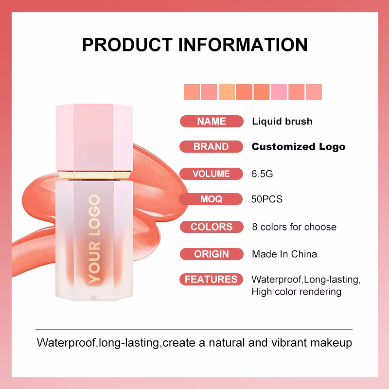 Hot Selling Cosmetics Cream Velvet Liquid Blusher for Liquid Blush
