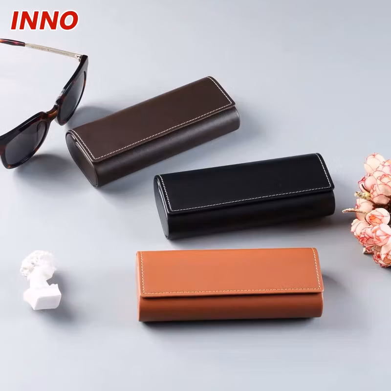 Inno-T105 Glasses Box Solid Colour Sewing Girl Portable Crush-Resistant Male Retro Creative Personality Sunglasses Storage Case Eco-Friendly