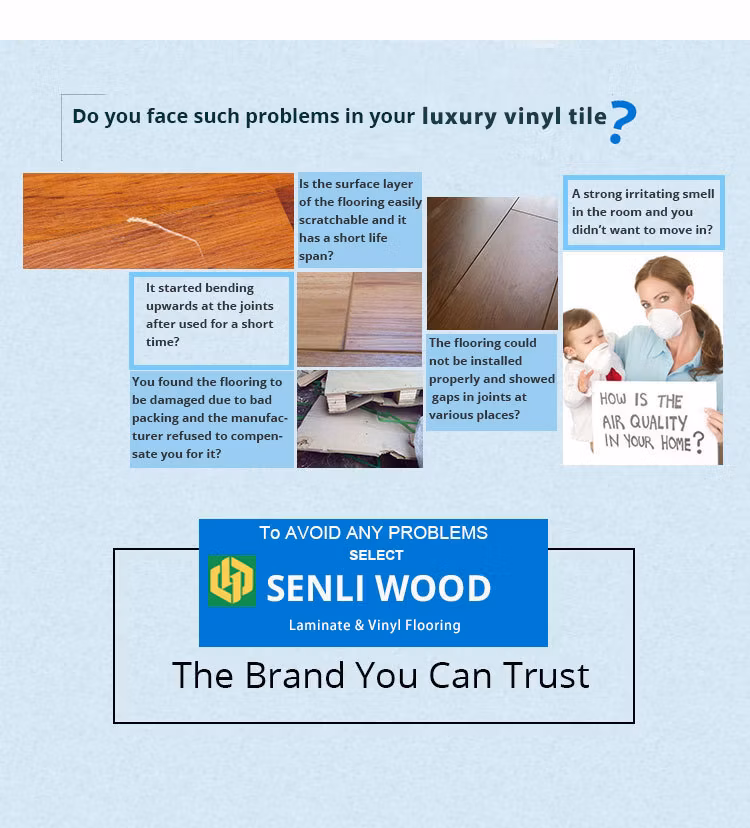 The Surface of The Spc Flooring: Light Wood Grain, Water Resistant, Dirt Resistant and Slip Resistant