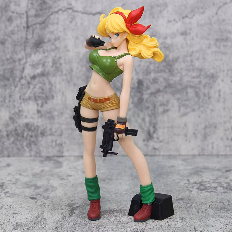 Dragon Ball Z Series Blonde Lunch Incredible Adventure Rampage Standing Style Anime Model Cartoon-Character