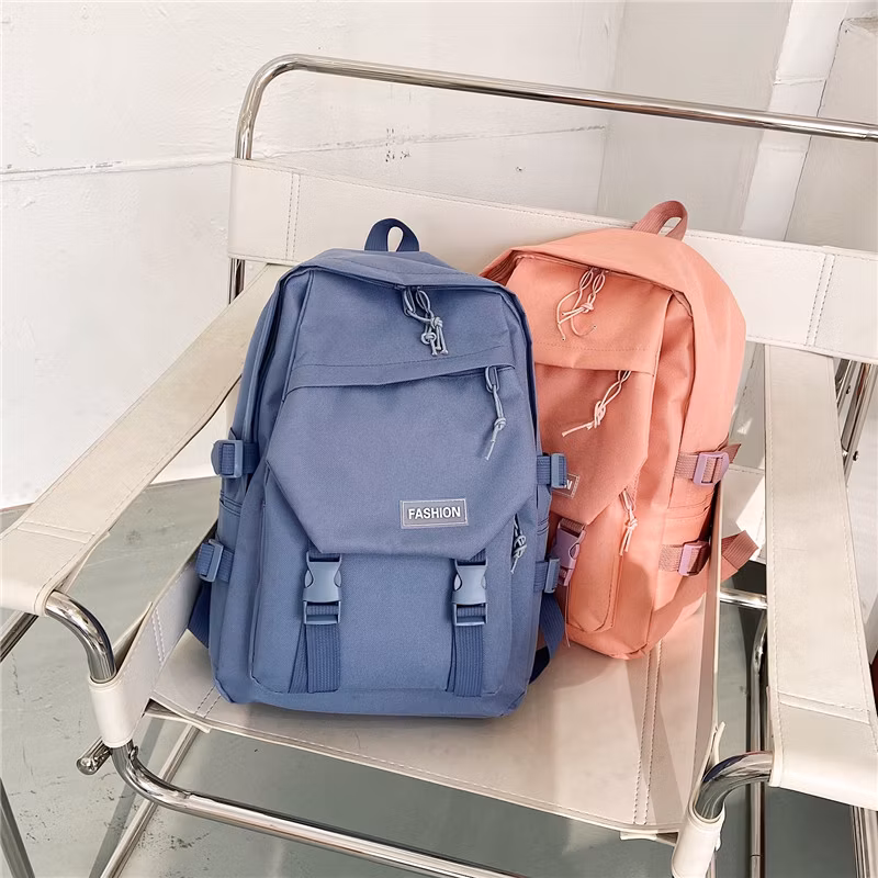 Preppy School Bags Canvas Daypack Mochilas Teens Girls Student Backpack Large Capacity College Bookbag
