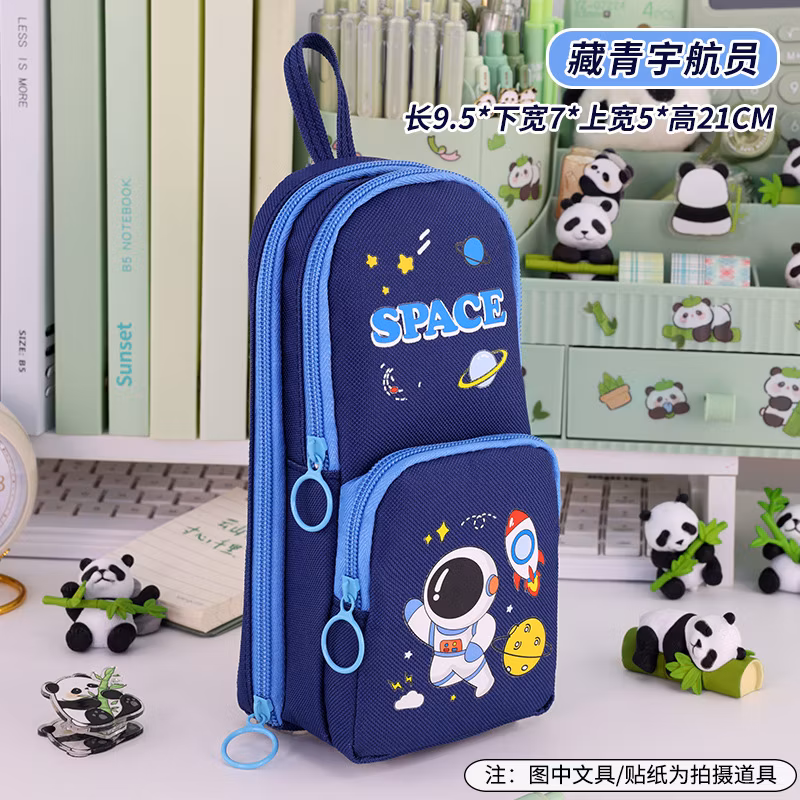 3-Layer Appearance Level Small Schoolbag Panda Pen Bag Multi-Functional Pencil Case