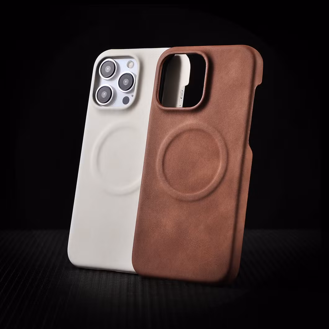 Magnetic for iPhone 16 15 14 PRO Max Leather Mobile Phone Case