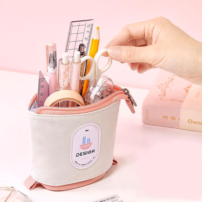 School Supplies Canvas Telescopic Avocado Aesthetic Pencil Case Fashion Cat Pencil Bag