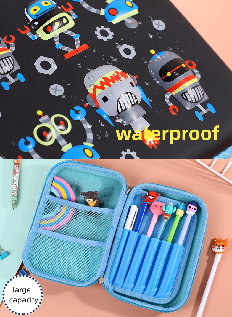 3D Cartoon Pen Bag Waterproof Hard Shell Large Capacity Stationery Bag