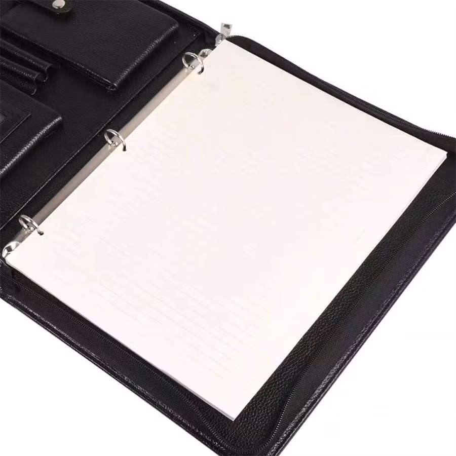 Professional 3 Ring Binder Document Organizer Padfolio Folder Business A5/A4 Portfolio Case