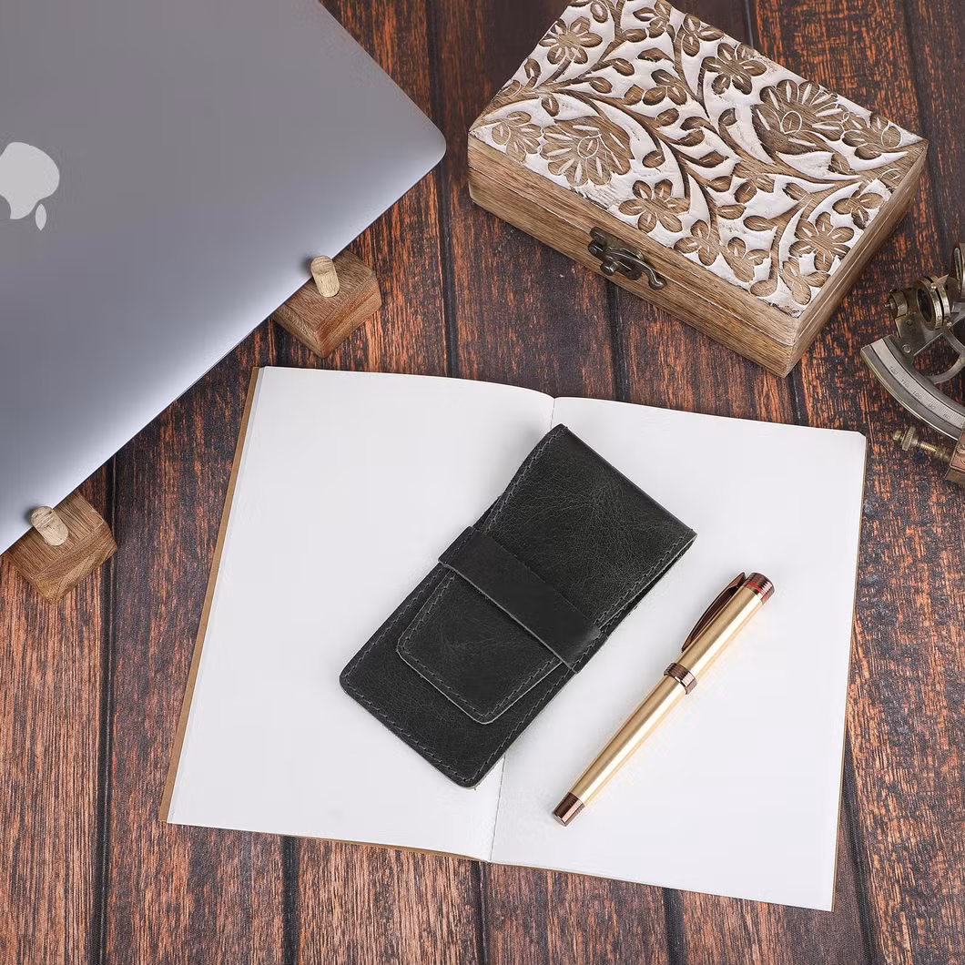 Custom Slim Pencil Bag Popular Leather Pencil Cases for Office