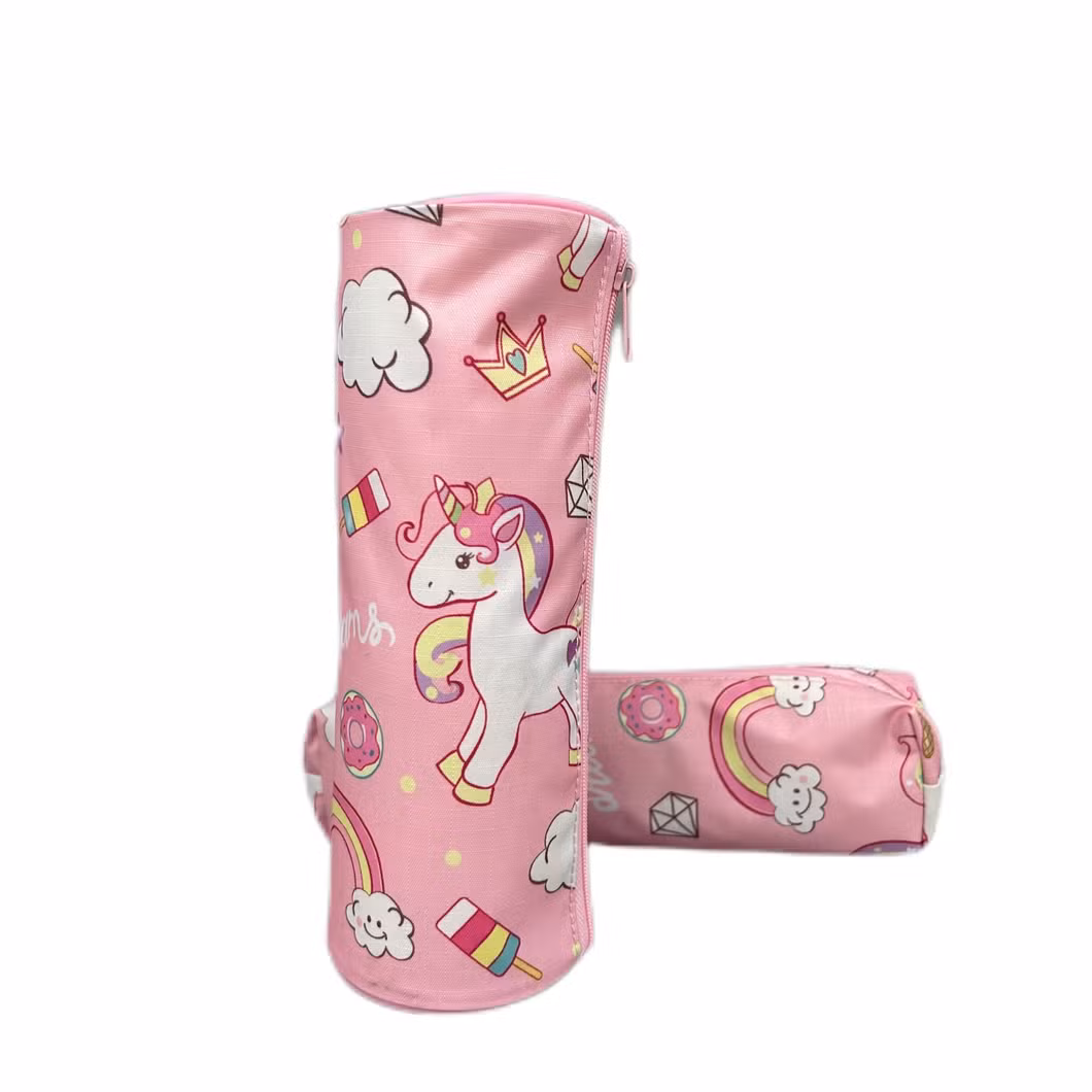 The Latest Polyester Pink Rainbow Cloud Pencil Case