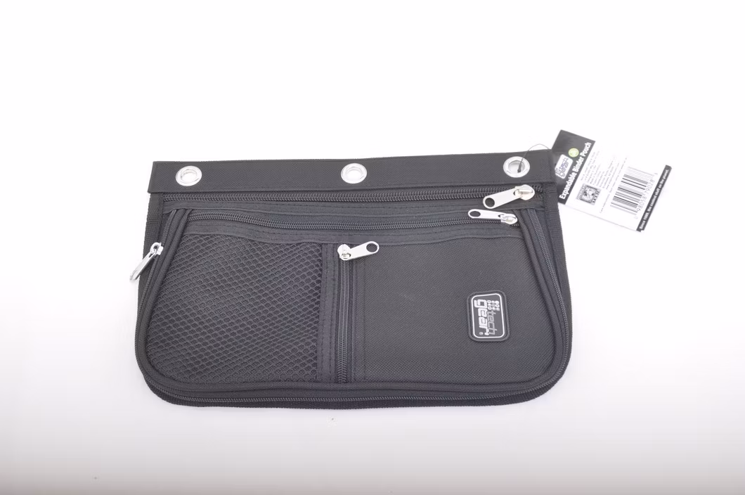Binder Pencil Pouch, Pencil Case with Rivet Enforced 3 Ring, Multicolored