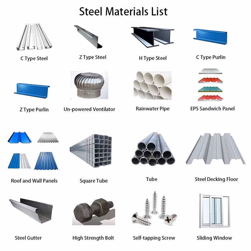 Prefab Factory Modern Steel Structure Building Warehouse/Workshop/Office