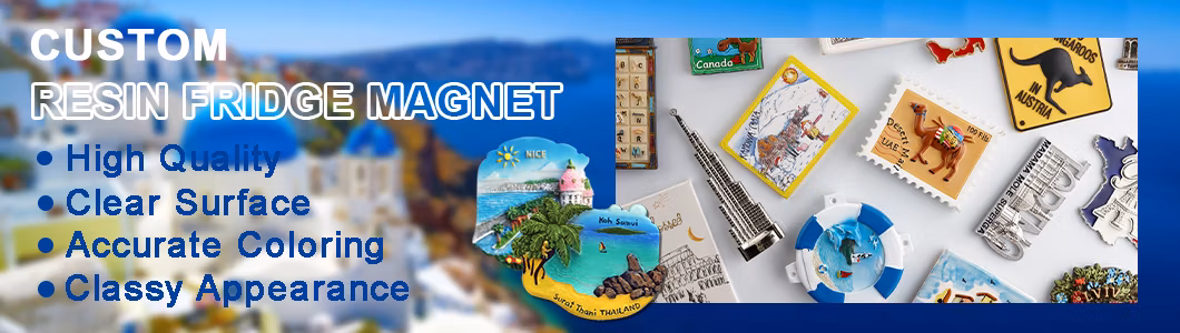 Custom Promotional 3D Resin Fridge Magnet Country City Refrigerator Magnet Tourist Souvenir