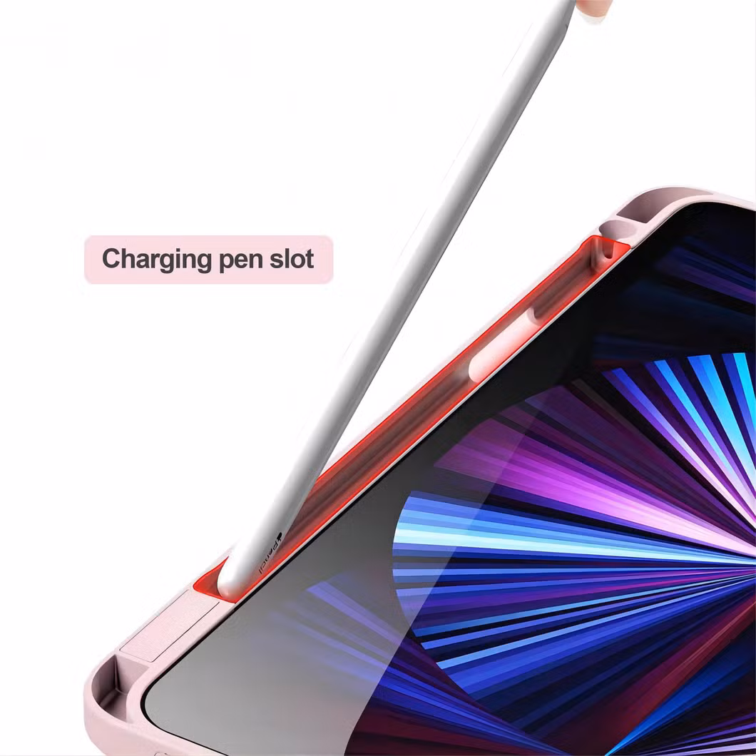 High Permeability Acrylic TPU Solid Color Bag with Pen Slot Air/iPad/PRO9.7-11 Protective Case