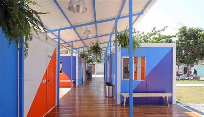 Temporary Modular Colorful Container Units School