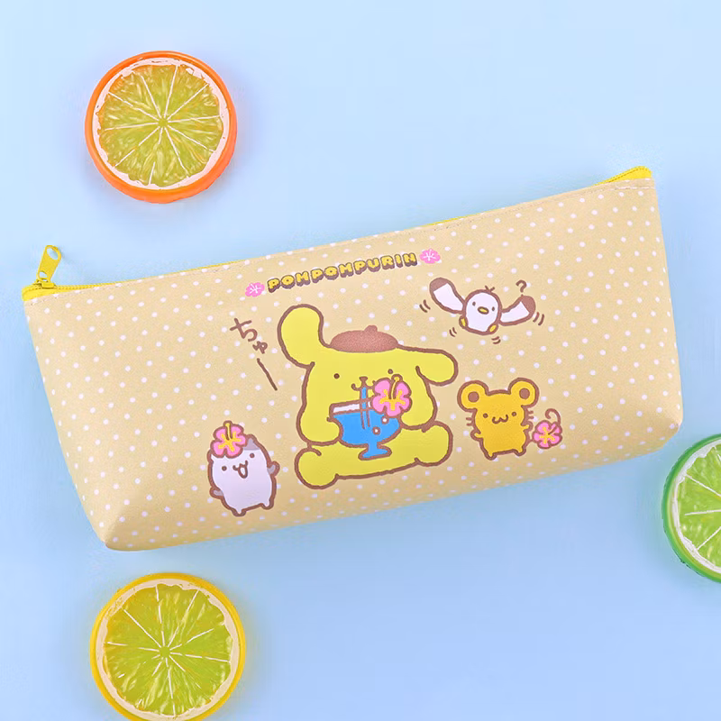 Cartoon Melody Pattern PU Single-Layer Student Stationery Pencil Case