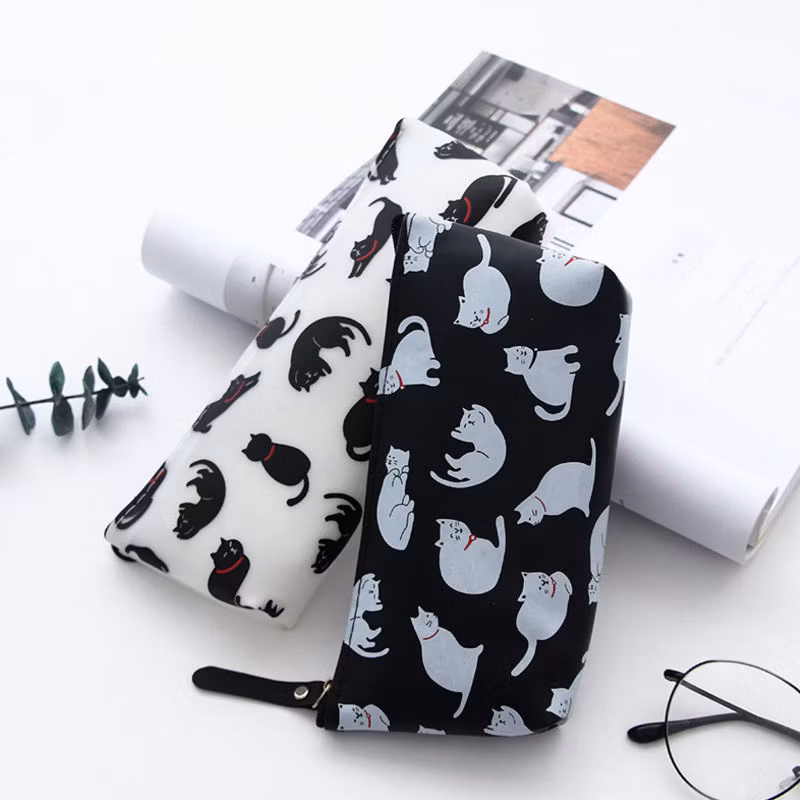 Cartoon Cat Waterproof Pencil Case for School & Office