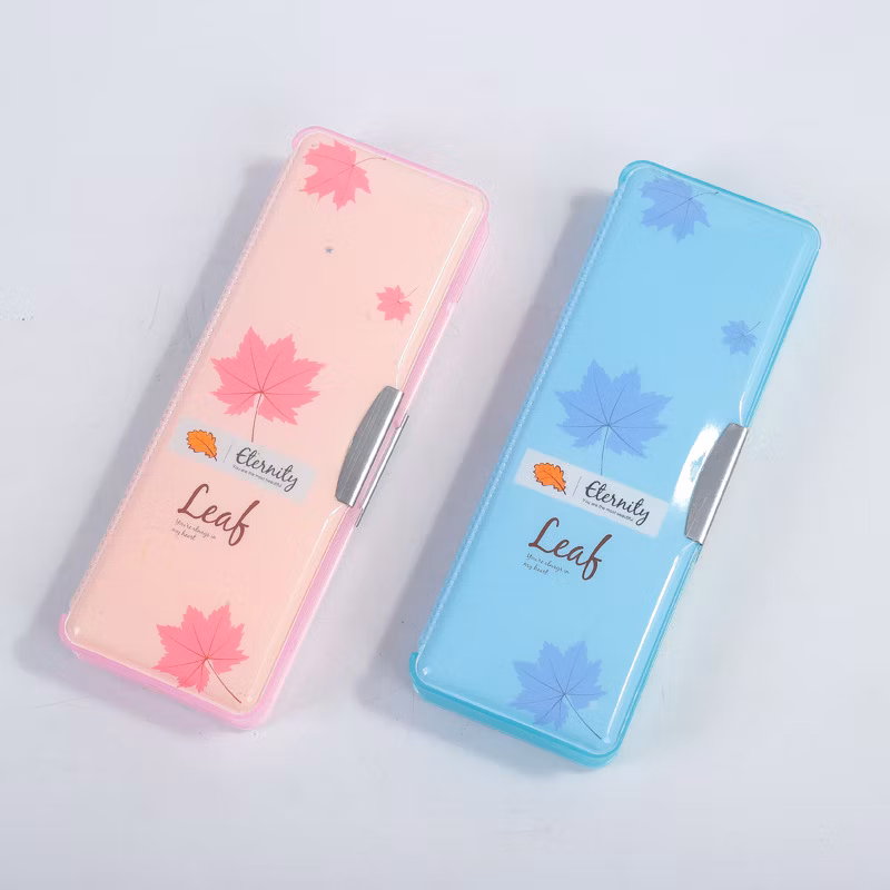 Multifunctional Leaf Pattern Cute Creative Student Stationery Pencil Case