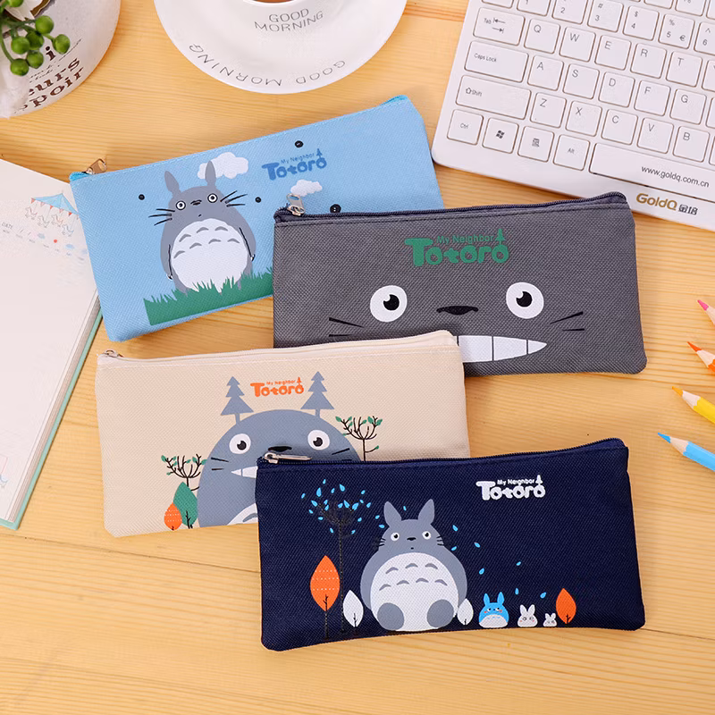 Cute Kawaii Lovely Cartoon Portable Black Wholesale Colorful Pencil Bag