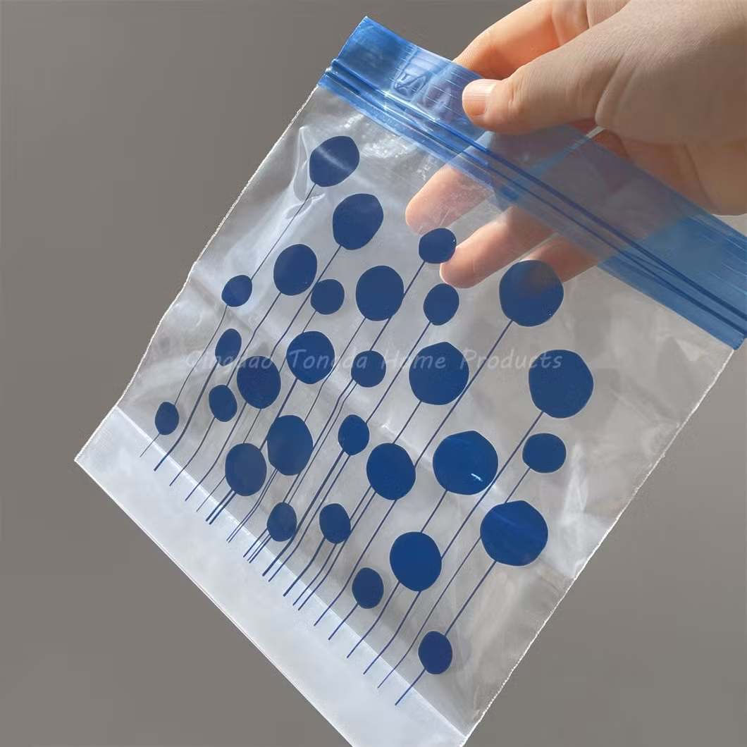 New Arrival PE Food Grade Double Color Zipper Ziplock Plastic Packaging Freezer Storage Grip Sandwich Bags for Fruit Snack Vegetable Candy Meat Storage
