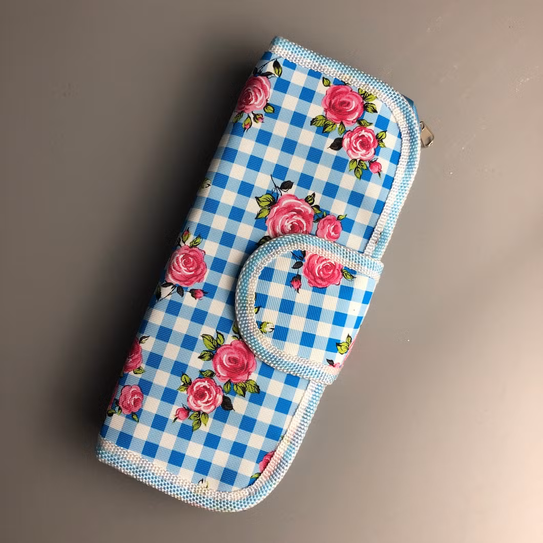 Hot Selling Flower Multifunctional Oxford Cloth Pencil Box for Girls