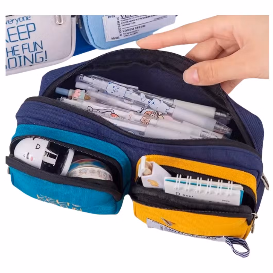 Multi-Functional Large Capacity Concise Style Pen Bag Students Multi-Layer Pencil Case with Good Appearance