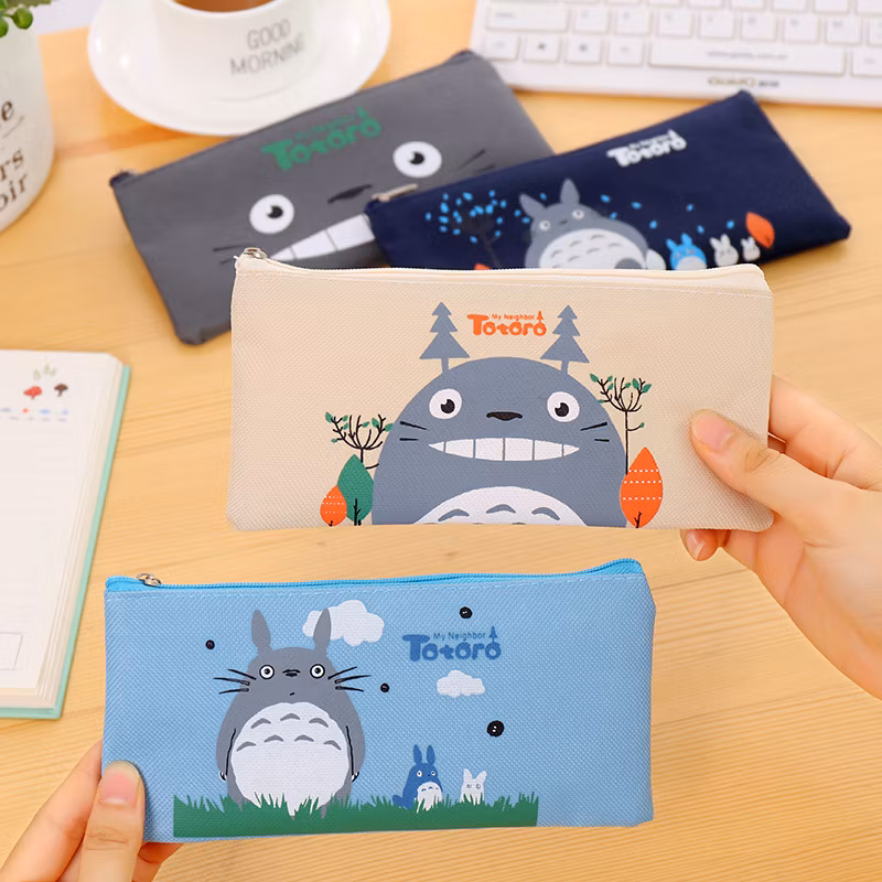 Cute Kawaii Lovely Cartoon Portable Black Wholesale Colorful Pencil Bag