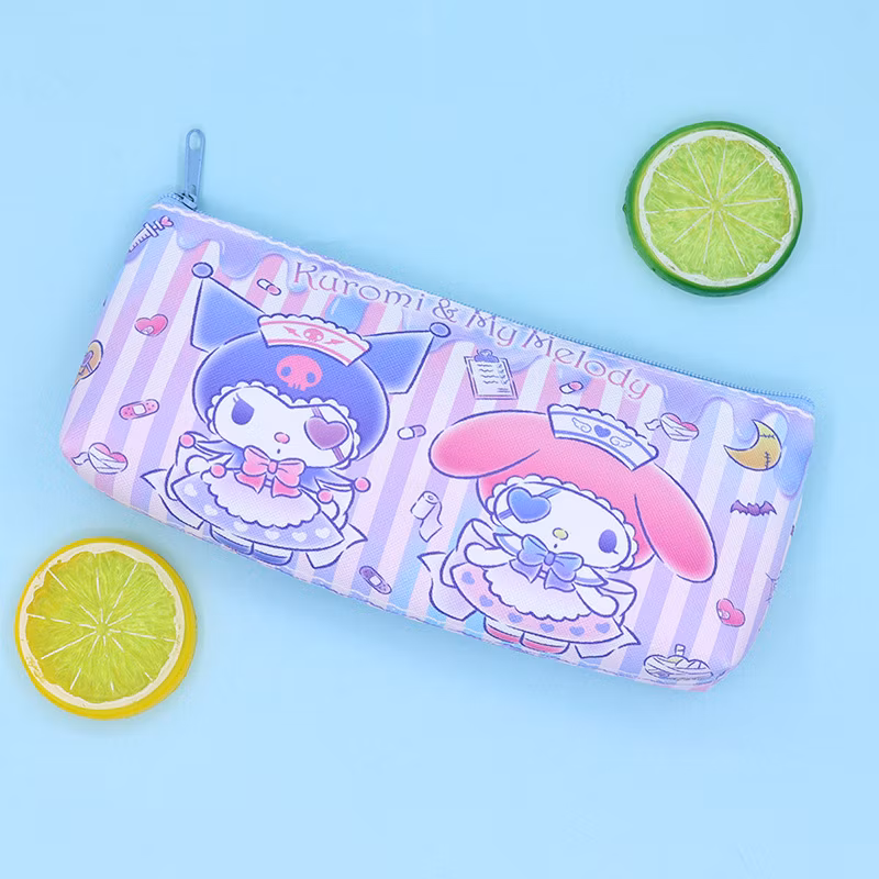 Cartoon Melody Pattern PU Single-Layer Student Stationery Pencil Case