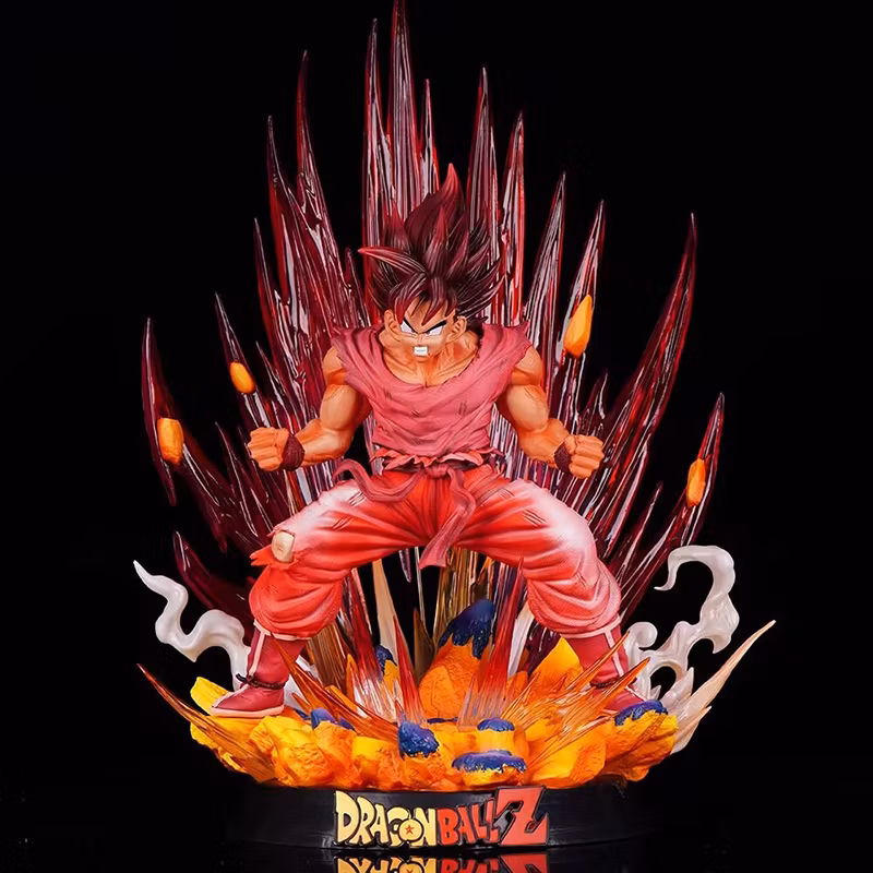 Drgon Ball Z Ten Times The World King Boxing Son Goku Gas Squat Red Animation Model Decoration Cartoon-Character