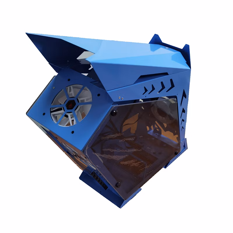 MID Tower Gaming PC Anime Computer Case,Hot Sale ATX Gaming Case Computer Parts Computer PC Case with Great Tempered Glass Design,Special-Shaped, Cool RGB Fans