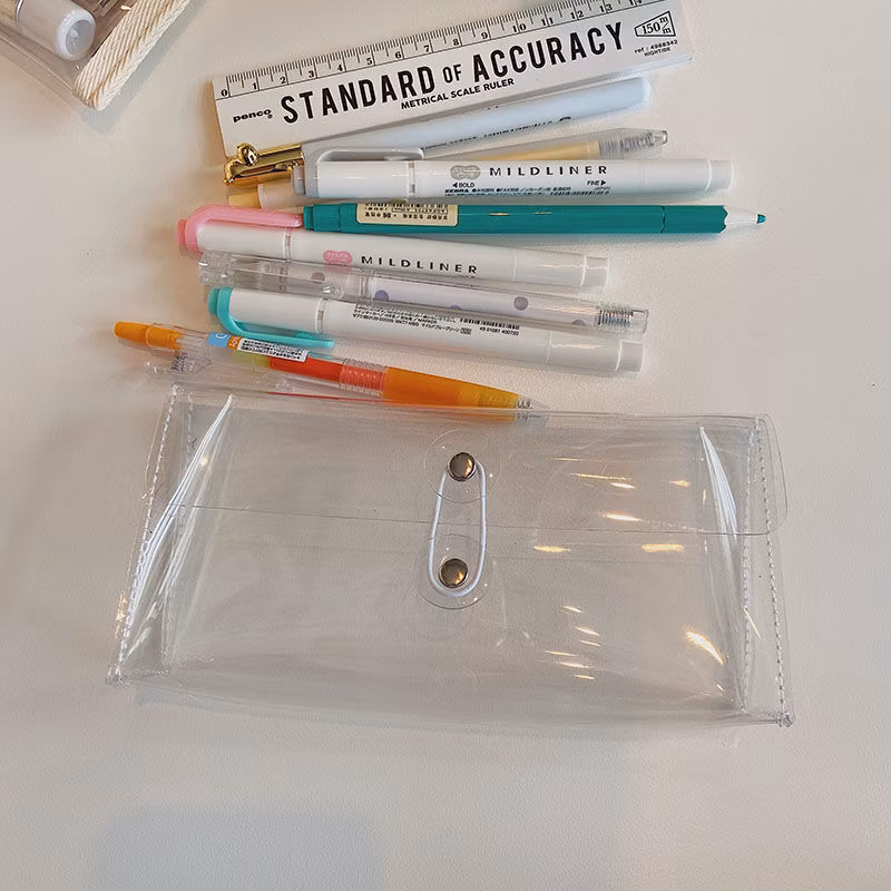 Plastic Soft PVC Chess Black and White Grid Pencil Case