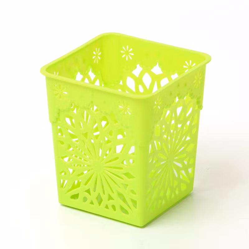 Cute Plastic Hollow Floral Design Colorful Pencil Holder, Pen Holder, Pencil Cup
